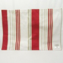 Pottery Barn Stripe Red Cream Cotton 3-PC Placemat Set - £31.06 GBP