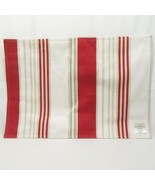 Pottery Barn Stripe Red Cream Cotton 3-PC Placemat Set - £30.63 GBP