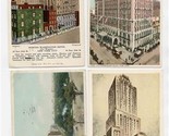 4 New York City Hotels Postcards Martha Washington Knickerbocker Shelton... - $17.82