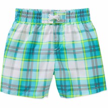 Ocean Pacific Baby Boys Swim Trunks Arctic White Plaid Size 3-6 Months NEW - £7.03 GBP