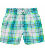 Ocean Pacific Baby Boys Swim Trunks Arctic White Plaid Size 3-6 Months NEW - £7.06 GBP