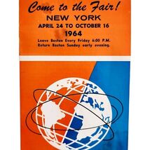 New York World&#39;s Fair 1964 Advertisement Promo Brochure Pamphlet Unisphe... - $56.43 CAD