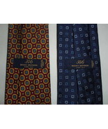 Lot of 2 BROOKS BROTHERS 346 Neckties Blue &amp; Red Silk Ties - Nice Quality - £47.96 GBP