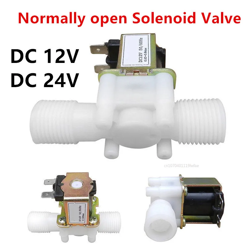 Open 1 2 3 4 plastic solenoid valve 12v 24v magnetic dispenser water pneumatic pressure thumb200