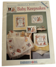 Dimensions Cross Stitch Pattern Leaflet Baby Keepsakes Birth Record Elephant - $5.99