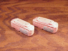 Pink Ceramic San Francisco Cable Car Salt and Pepper Shakers - £6.37 GBP