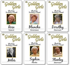 GOLDEN GIRLS (6 pc) Name Badges Tags Magnet Fastener Halloween Costume C... - £67.94 GBP