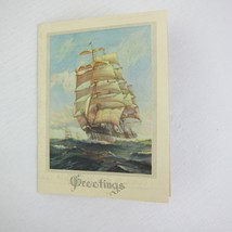 Goes Lithography Co. Chicago Holiday Advertising Sample Sail Ship Vintag... - $9.99