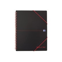 Oxford Black n&#39; Red A4+ Wirebound Poly Meeting Notebook  - $37.00