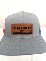 Trump 2020 Logo Mens Gray Wide Brim Mesh Back Adjustable Snapback Cap Hat - £6.19 GBP