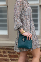 Toggle Accent Shoulder or Crossbody Bag | Full-Grain Leather in Neutral ... - $112.00