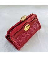 Christian Dior Genuine Leather Clasp Coin Purse Change Wallet Red Gold M... - $265.32 CAD
