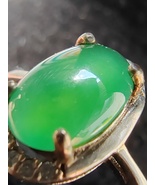 Glassy Ice Light Green Natural Burma Jadeite Jade Ring / 925 Sterling Si... - £767.47 GBP