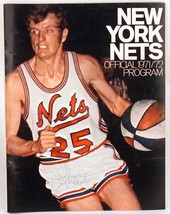NY Nets 1971/72 Official Program Bill Melchionni Signed ABA Pro Basketball - £27.40 GBP