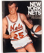 NY Nets 1971/72 Official Program Bill Melchionni Signed ABA Pro Basketball - £27.97 GBP