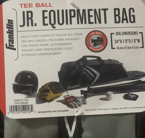 Franklin Tee Ball JR. Equipment Bag 34&quot;x9&quot;x6&quot; for Bats Cleats Mitt Balls... - $19.68