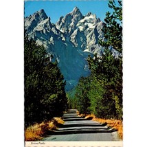 Vintage Chrome Grand Teton Postcard, Scenic Mountain Range Peaks, National Park - £7.05 GBP