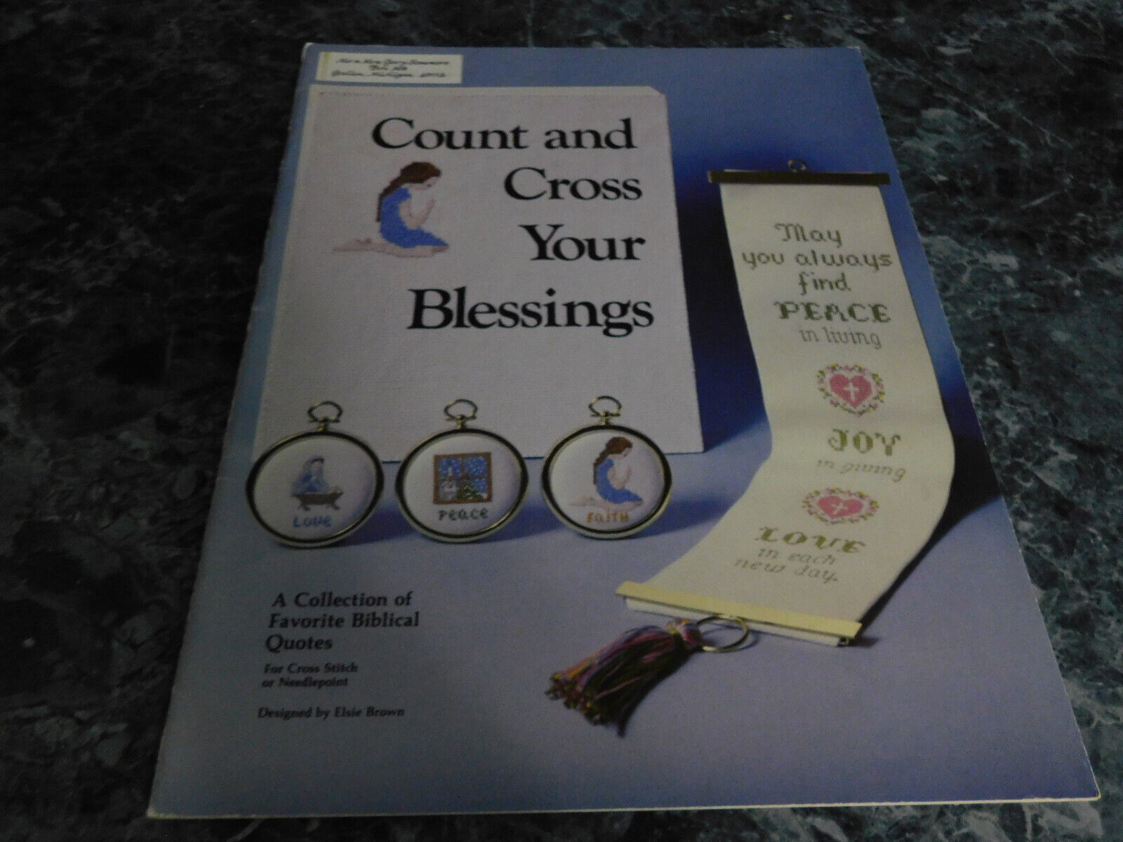 Count Cross Your Blessings by Elsie Brown Cross Stitch - $2.99