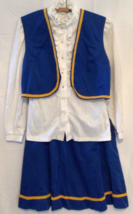 CHEERLEADER CHURCH Drill TEam 3 Piece Outfit Top Vest &amp; LS Shirt &amp; Skirt... - £22.78 GBP