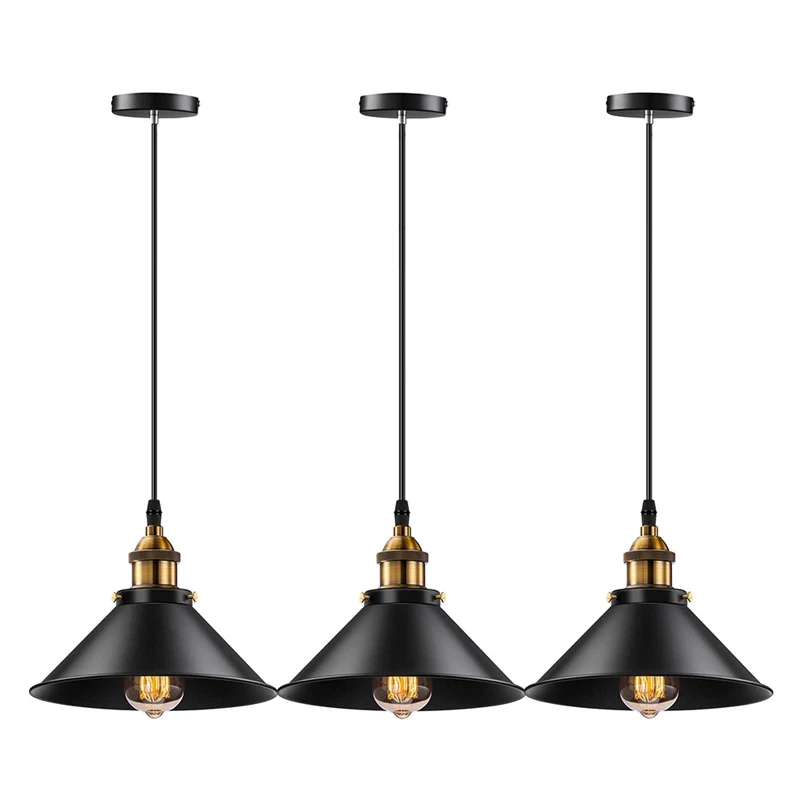 Dustrial pendant light hanging kitchen pendant lights fixtures e27 base for living room thumb200