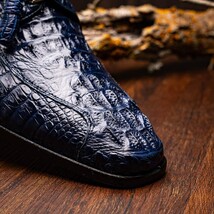 Marco Di Milano genuine caiman crocodile Shoes Apricena Midnight Blue image 8