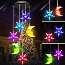 Mother&#39;s Day Gifts for Mom from Daughter Son, Moon Star Solar Wind Chimes for ou - £17.81 GBP