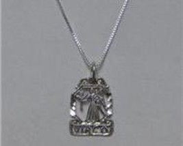925 Sterling Silver Zodiac Necklace - VIRGO Chain w/Pendant 18&quot; - £27.51 GBP