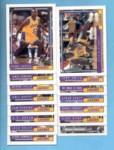 An item in the Sports Mem, Cards & Fan Shop category: 1992/93 Topps Los Angeles Lakers Basketball Team Set 