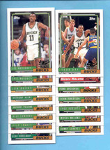 1992/93 Topps Milwaukee Bucks Basketball Team Set  - £2.39 GBP