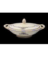 J&amp;G Meakin Serving Dish w/ Lid Tureen Vegetable Bowl Belmont Cream Blue ... - £39.74 GBP