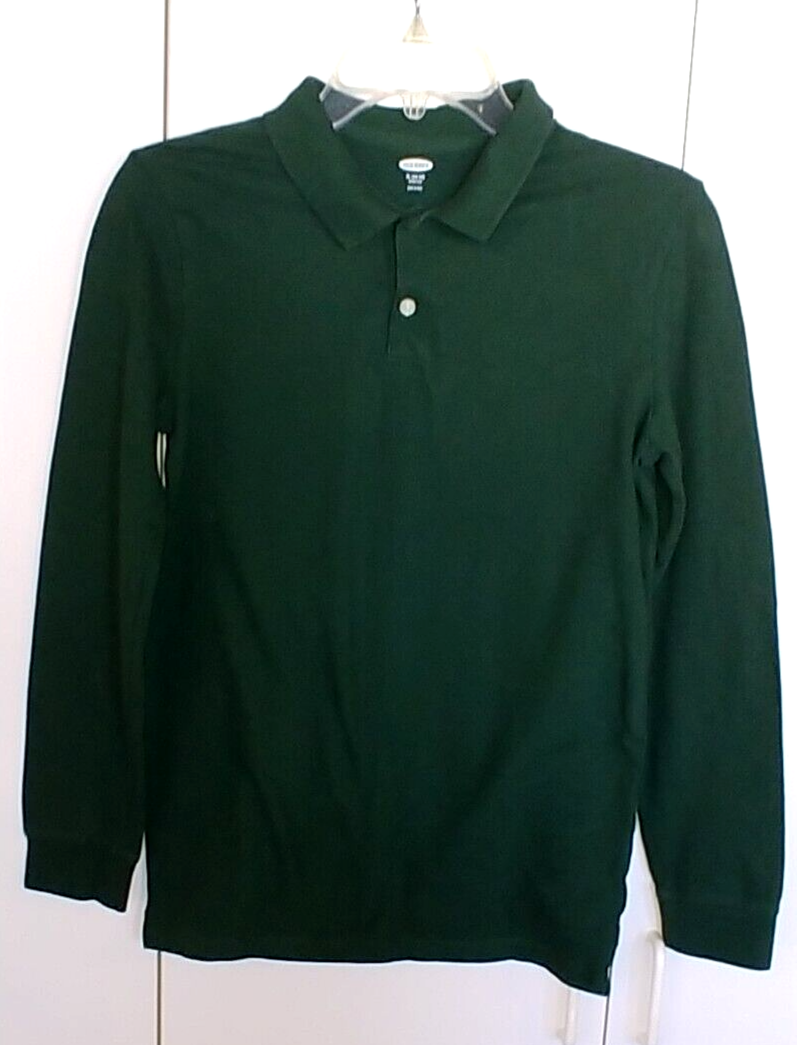 OLD NAVY BOYS LS GREEN STRETCH POLO SHIRT-XL(14/16)-NWOT-NICE - $8.59