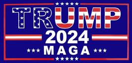 Trump (USA Overlay) 2024 ***MAGA*** Blue Vinyl Decal Bumper Sticker - £2.26 GBP