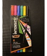 BIC Intensity 2-in-1 Dual Tip Fineliner Pen, 6 Assorted Ink Colors Pack ... - $5.89
