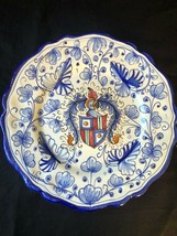 Finest Deruta Pottery Plate 10,2&quot; - Made Painted by hand Italy coat of arms - $150.45