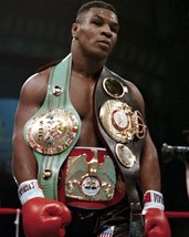 Mike Tyson 8X10 Photo Boxing Picture With Belts - £3.94 GBP