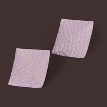 Vintage Purple Enamel Pierced Earrings 1960's Textured Metal Square Drop 1" - $171.16 MXN Vintage Purple Enamel Pierced Earrings 1960's Textured Metal Square Drop 1" - $171.16 MXN