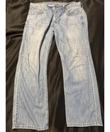 Levi’s 569 Loose Straight Fit Jeans W34 L30 Light Wash Denim USA Red Tab - $39.72 CAD