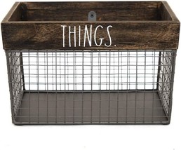 Rae Dunn By Designstyles Wire Storage Basket – Metal And Solid, Closet And More - £26.77 GBP