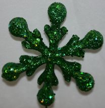 Tii Collections X6583 Glittery Green Decoration Snowflake image 3