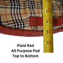 Plaid Red Tan Black All Purpose English Riding Saddle Pad USED image 3
