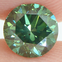 Fancy Green Diamond Loose Round Shape VS2 Natural Enhanced Polished 0.70 Carat - £537.89 GBP