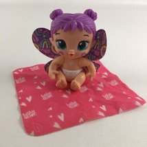 Baby Alive Glo Pixies Minis Plum Rainbow Flutter Figure 4&quot; Doll Hasbro Toy - £13.19 GBP