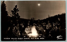 RPPC Nascosto Valley Ospiti Ranch Cle Elum Wa Clark Foto 5504 Unp Cartolina J1 - $15.33