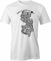 State Mandala New Jersey T Shirt Tee Short-Sleeved Cotton Clothing Heart S1WSA794 - £12.73 GBP+
