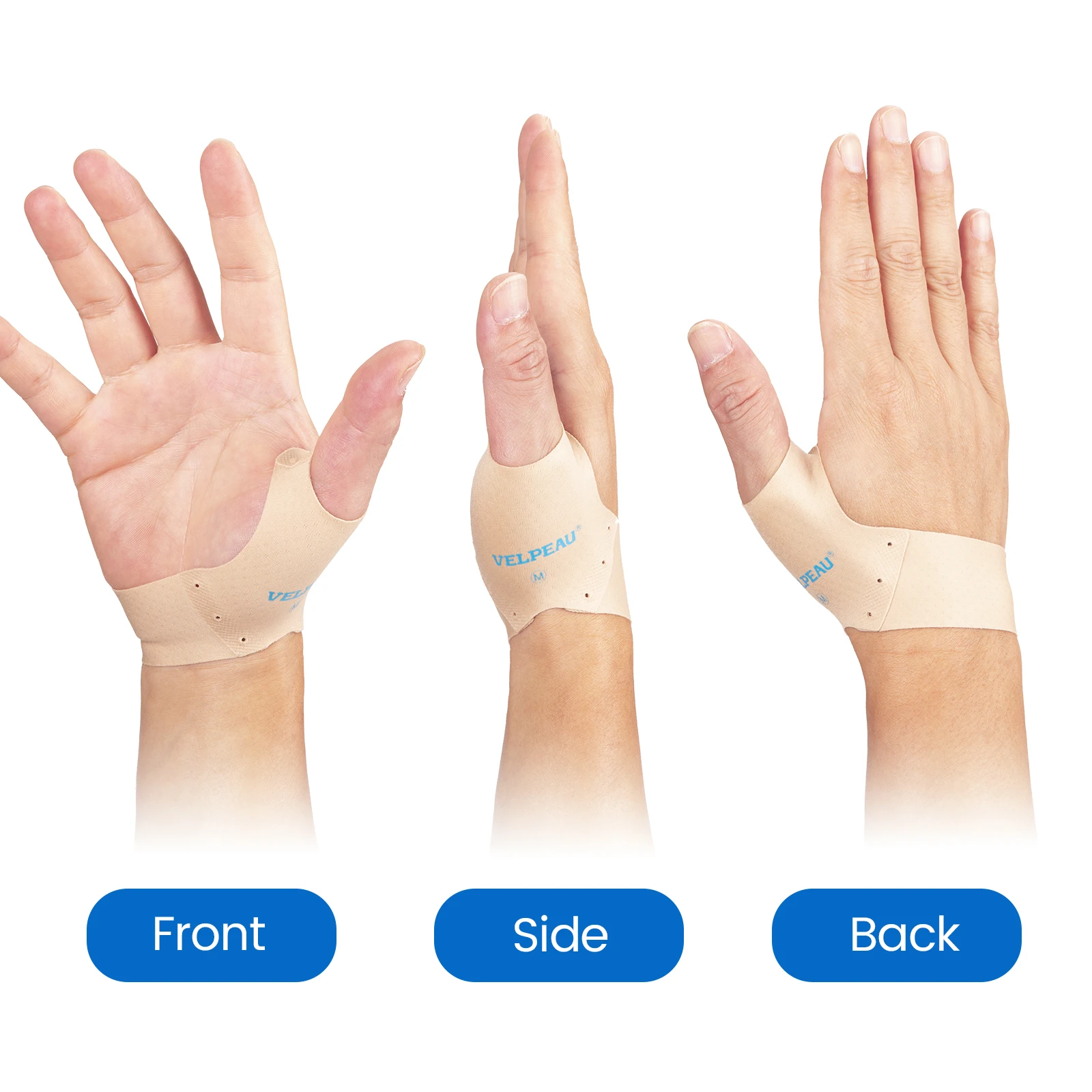 Sporting VELPEAU Elastic Thumb Sleeve 2 PCS Relieve TenosynoAis Pain and Low-Int - £31.10 GBP