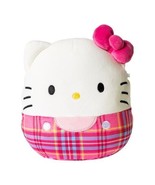 Hello Kitty Squishmallow Plaid RARE Kawaii Cute Pink Bow Cat New Tags Fr... - £16.60 GBP