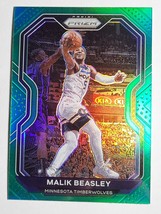 2020 - 2021 Malik Beasley Panini Prizm Green Nba Basketball Card 102 Timberwolve - £3.85 GBP