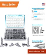 Metric Stainless Steel Screw Assortment 815pcs for Decks, Drywall, and M... - $712.76 MXN
