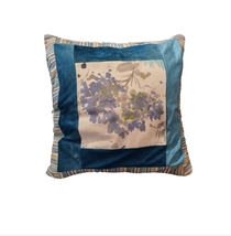 Decorative Pillow, Blue Velvet, Unique, ClassicPillow, Throw Pillow 18x18&quot; - £47.30 GBP