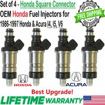 Genuine x4 Honda Best Upgrade Fuel Injectors For 1990-1994 Honda Accord 2.2L I4 - $103.45